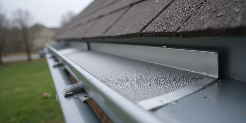 Micro-mesh gutter guard detail