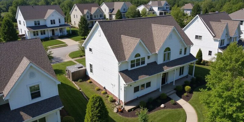 Diagram showing different roof pitches and complexity levels affecting replacement cost