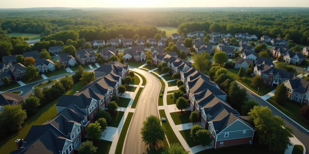 Suburban Fairfield County Ohio neighborhood with HOA-governed homes